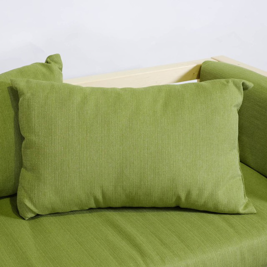 ① 新品 北欧 パイン材 ソファベッド すのこ グリーン 緑 ソファ ベッド