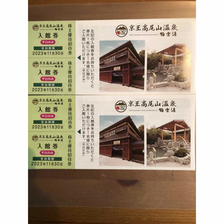 ケイオウヒャッカテン(京王百貨店)の高尾山温泉入館券2枚(その他)