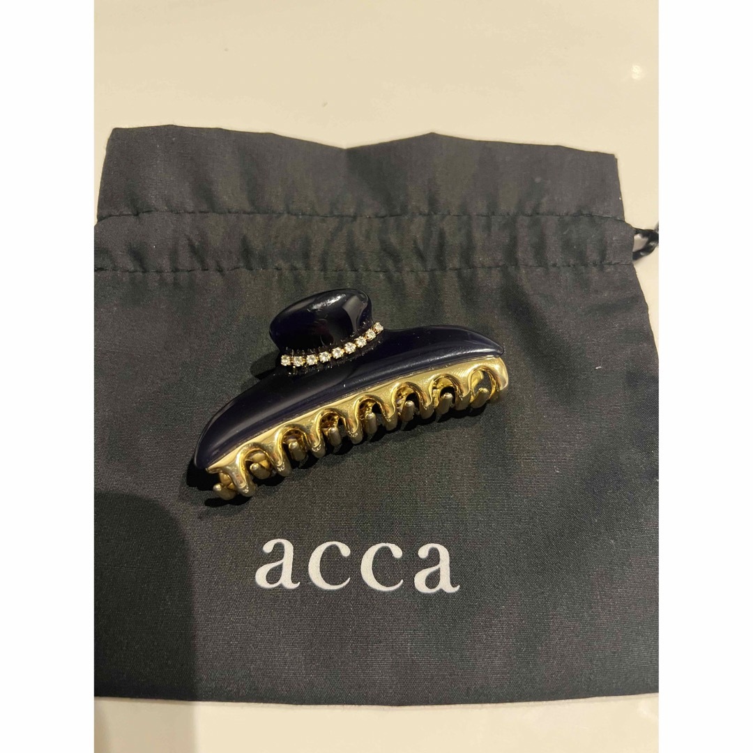 【新品】acca♡ニューコラーナ ACマーク付 中クリップ ネイビー