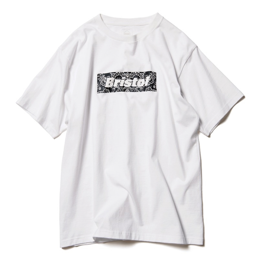 FCRB BANDANA BOX LOGO TEE 白L