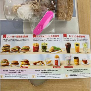 マクドナルド(マクドナルド)の💅ネイルミニやすり１枚とマクドナルド株主優待券1シート(ネイル用品)