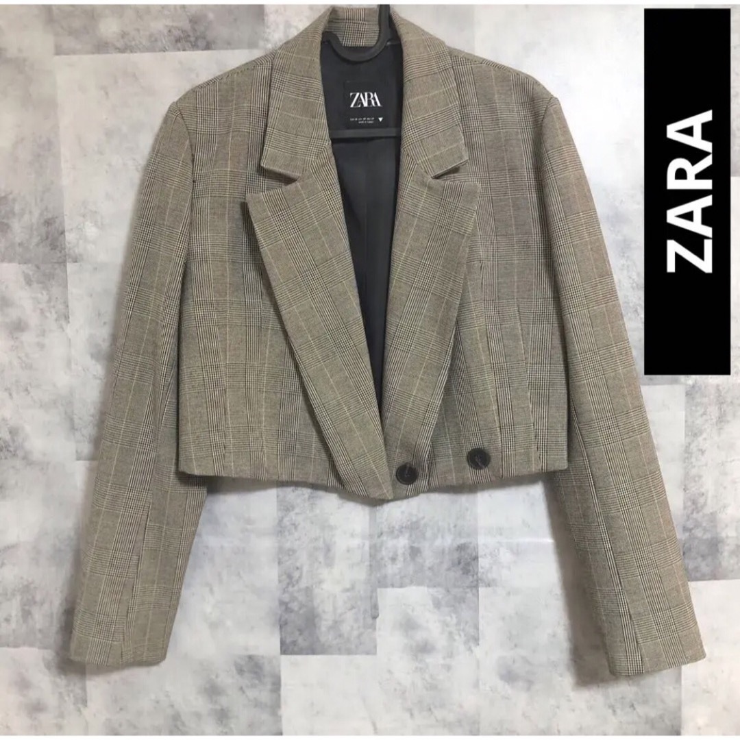 ZARA 【⠀ZARA 】美品 クロップド ジャケット 肩パッドなし XSの通販 by YUNA｜ザラならラクマ