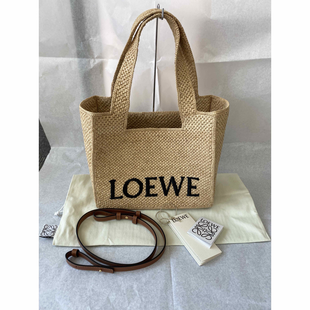 ロエベ LOEWEフォントトート 肩掛けショルーバッグ カゴバッグ サマーバッグ約42cmショルダー長さ