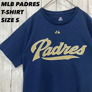 メジャーリーグベースボール(MLB)のアメリカ古着MLB PADRES サンディエゴパドレスプリントTシャツ　ネイビー(Tシャツ/カットソー(半袖/袖なし))