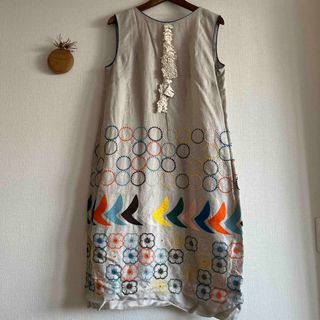 誠実 【貴重 美品】mina perhonen flower rain ワンピース