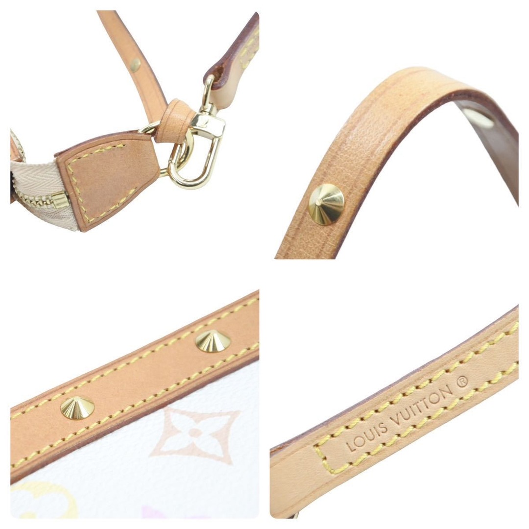 極美品 LOUIS VUITTON ルイヴィトン ハンドバッグ ポシェットアクセソワール モノグラム ノワール M92648 ゴールド金具  56179