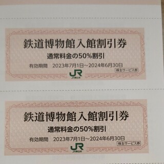ジェイアール(JR)の鉄道博物館入館割引券　2枚セット通常料金の50%割引(その他)