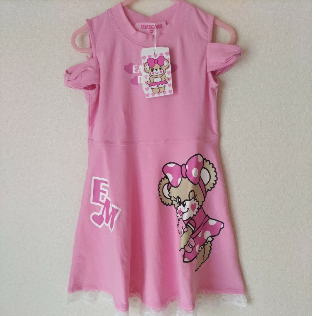 EARTHMAGIC(アースマジック)の【未使用】EARTHMAGIC  ワンピース　100 キッズ/ベビー/マタニティのキッズ服女の子用(90cm~)(ワンピース)の商品写真