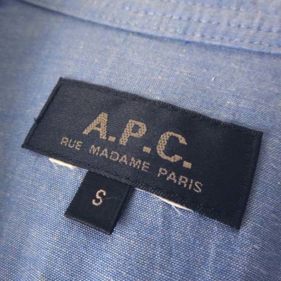 A.P.C(アーペーセー)のアーペーセー A.P.C. ワンピース シャツワンピース ダンガリー半袖 S 青 レディースのワンピース(その他)の商品写真