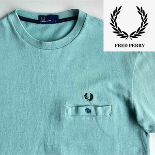 フレッドペリー(FRED PERRY)のFRED PERRY フレッドペリー  鹿の子素材 Tシャツ ブルー(Tシャツ/カットソー(半袖/袖なし))