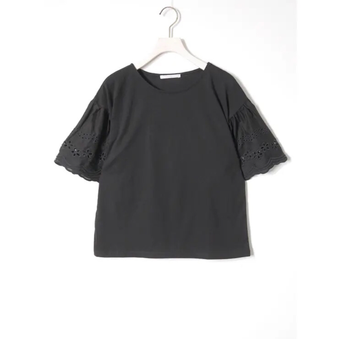 新品♡レトロガール♡袖スカラップカットソー レディースのトップス(Tシャツ(半袖/袖なし))の商品写真