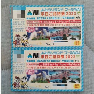 よみうりランドプールWAI平日招待券2023 ２枚(プール)