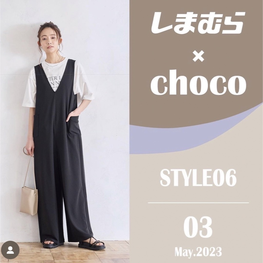 しまむら×choco★Ｌサイズ　Ｔシャツとサロペット２点セット