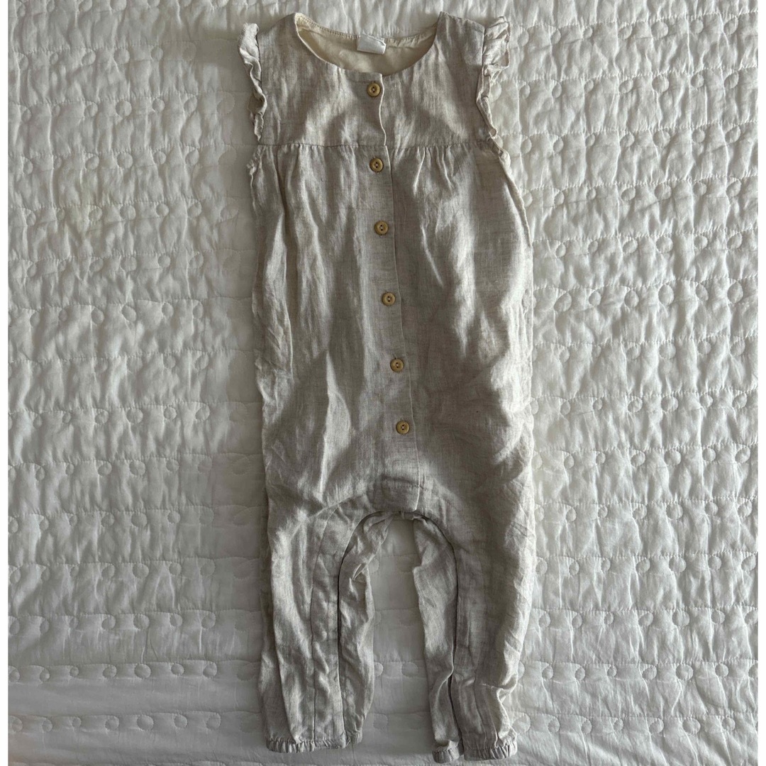 H&M(エイチアンドエム)のH&M ベビー　リネンブレンドロンパース #2 キッズ/ベビー/マタニティのベビー服(~85cm)(ロンパース)の商品写真