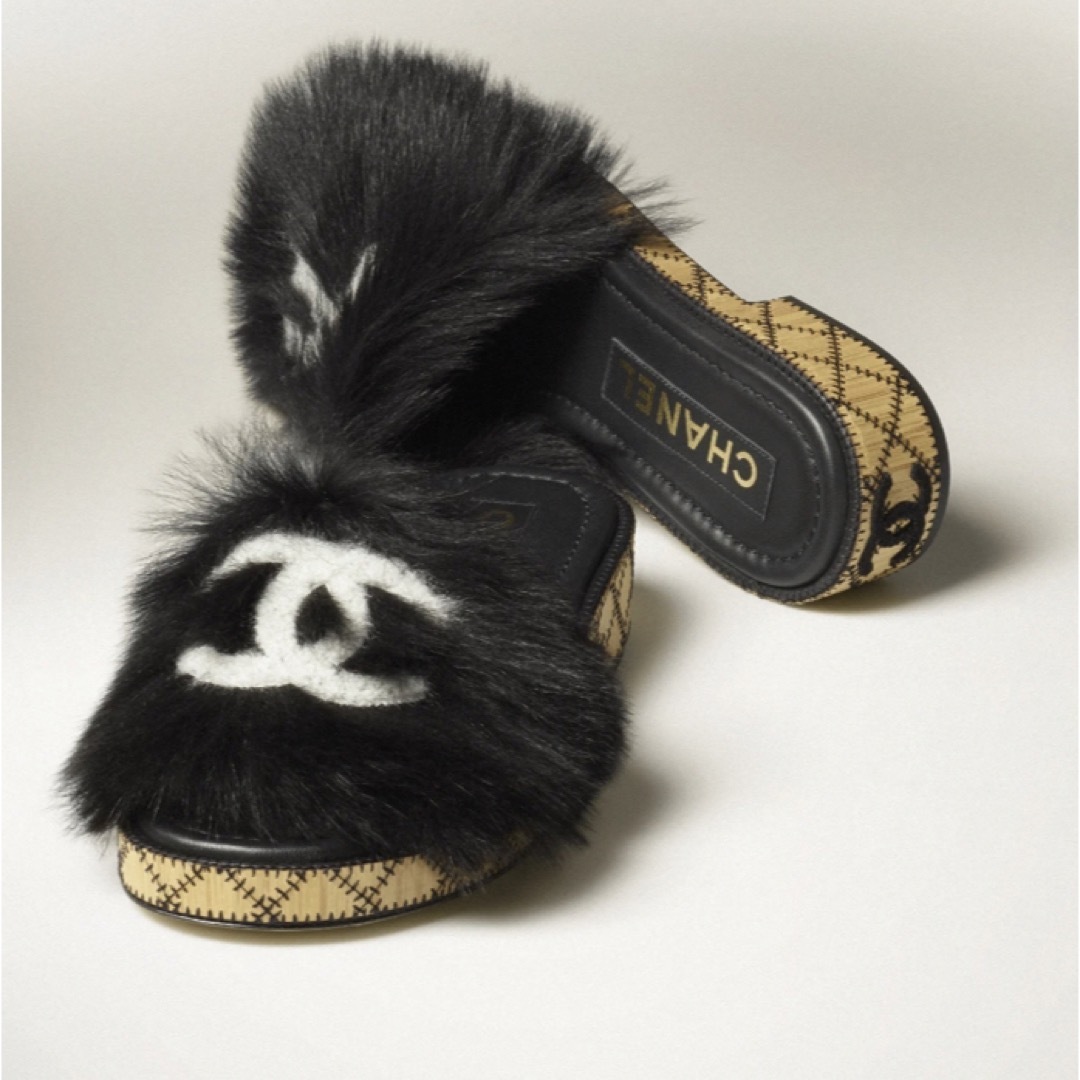 CHANEL - CHANEL ♡ ファー ミュール サンダルの通販 by ♡minpash