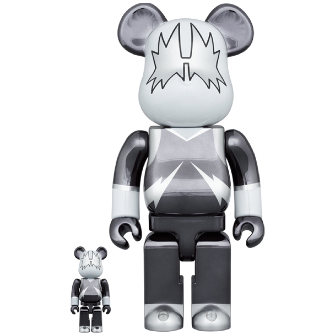 BE@RBRICK SPACE MAN CHROME 100％ 400％