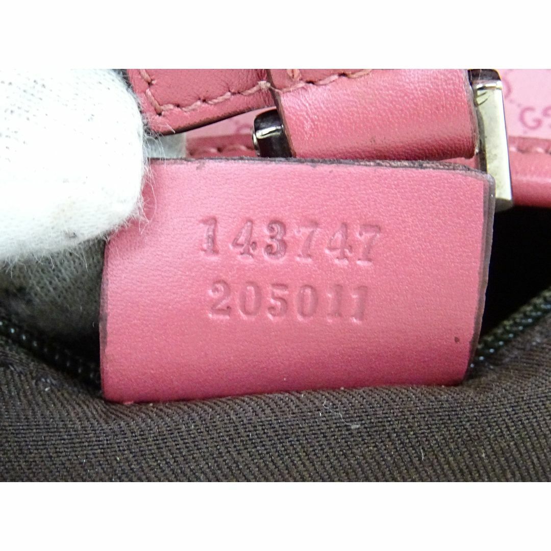 Gucci(グッチ)のK池018/ GUCCI ナイロン レザー ピンク マイクロGG バッグ レディースのバッグ(ハンドバッグ)の商品写真