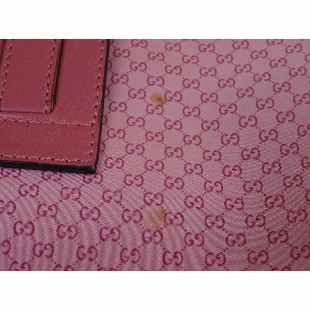 Gucci(グッチ)のK池018/ GUCCI ナイロン レザー ピンク マイクロGG バッグ レディースのバッグ(ハンドバッグ)の商品写真