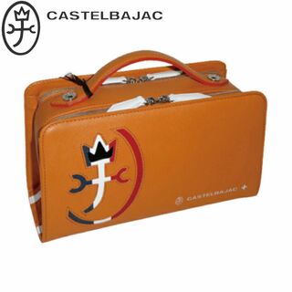 カステルバジャック(CASTELBAJAC)のカステルバジャック カルネ Wファスナーセカンドバッグ 032212 オレンジ(セカンドバッグ/クラッチバッグ)