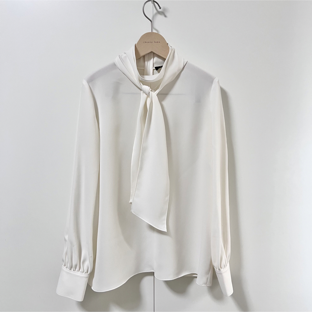 Theory 20AW ウォッシャブル ボウタイブラウス | www.innoveering.net Theory 20AW ウォッシャブル ボウタイブラウス