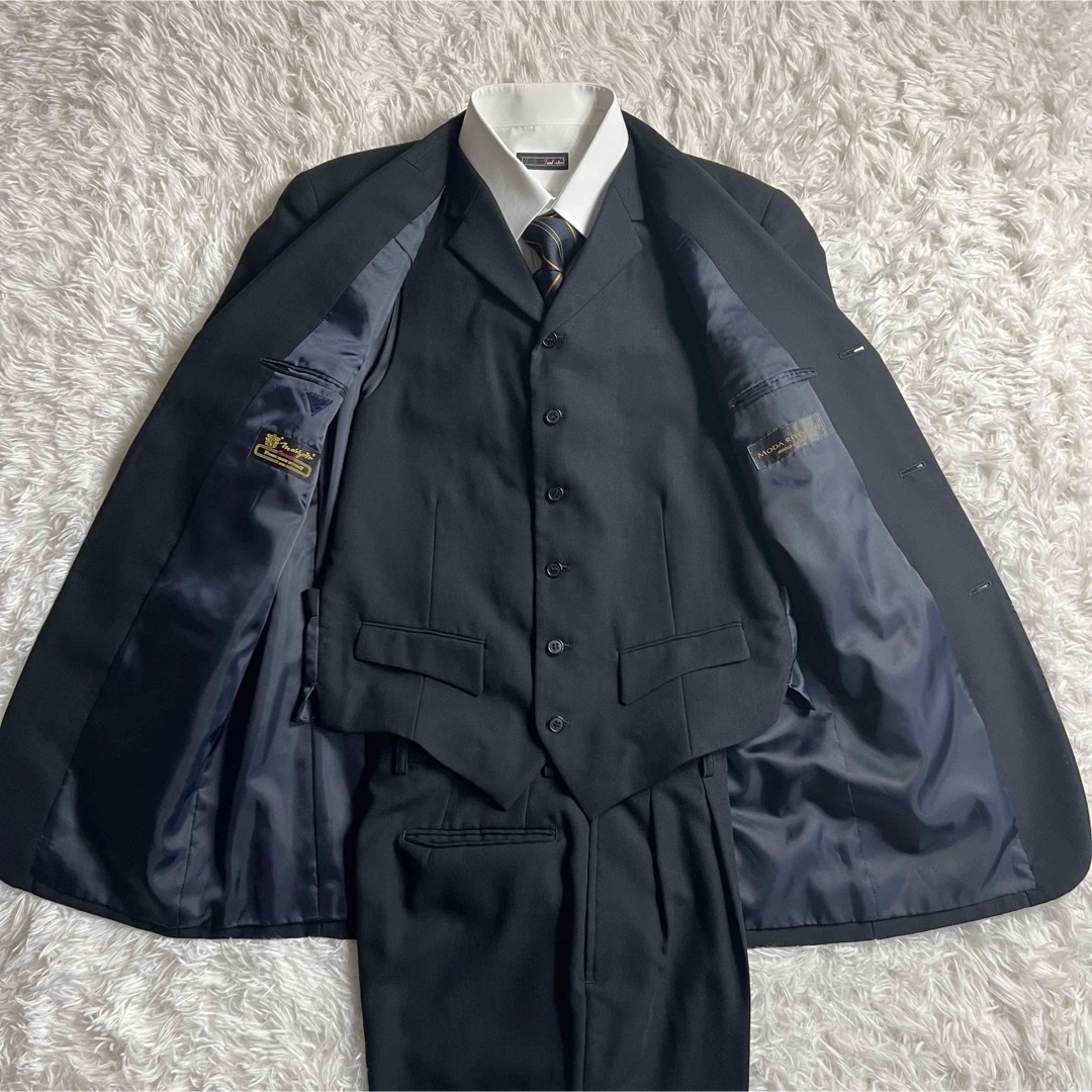 モダリトルノ　セットアップ　スーツ　スリーピース　マルゾット生地　高級　メンズL メンズのスーツ(セットアップ)の商品写真
