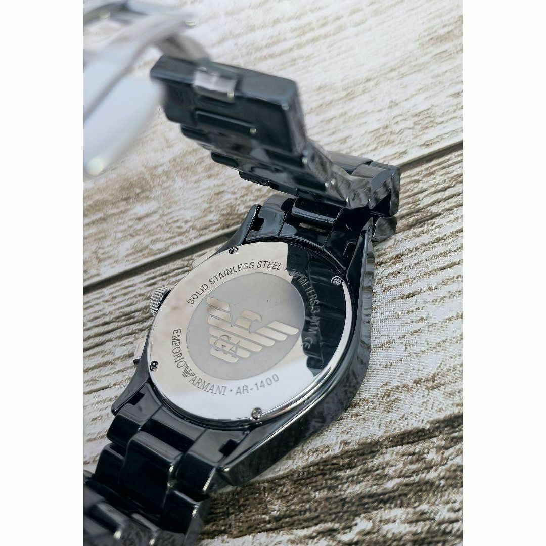 動作品　エンポリオアルマー二　腕時計　メンズ　セラミック　AR　黒　定価6万円