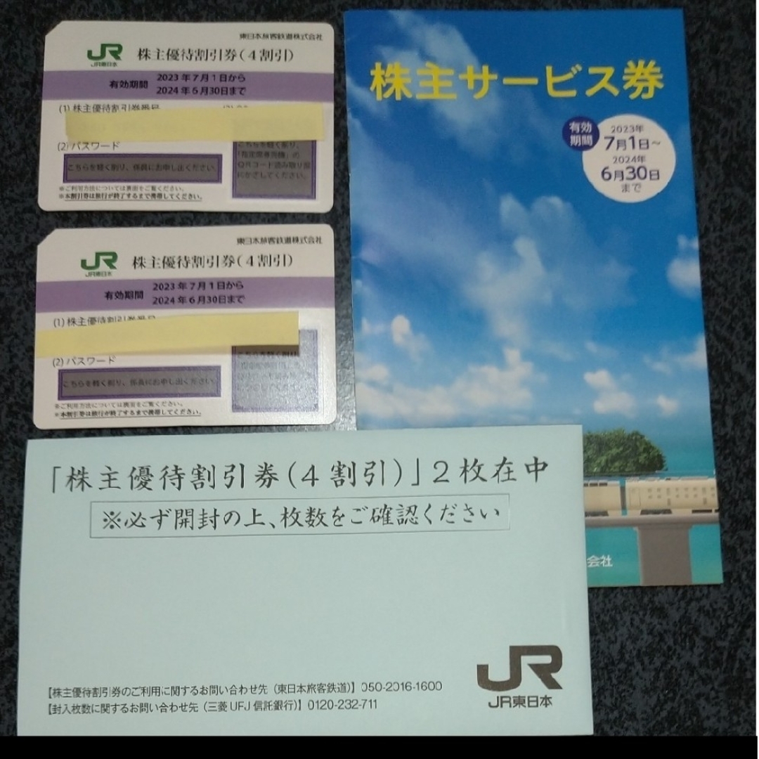 JR東日本 株主優待割引券 2枚&株主サービス券