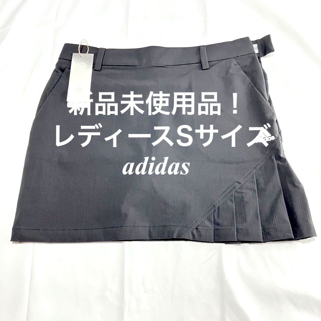 adidas(アディダス)のアディダス　ストレッチプリーツスカート　レディース　Sサイズ　ブラック　ゴルフ スポーツ/アウトドアのゴルフ(ウエア)の商品写真