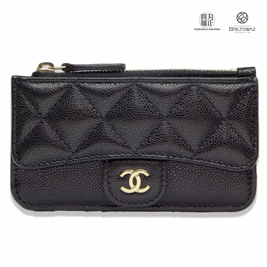 ★美品 CHANEL キャビアスキン ココマーク コインケース 金具  SY