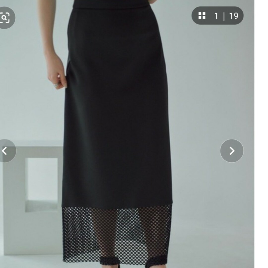 miette メッシュ切り替えスカート レディースのスカート(ひざ丈スカート)の商品写真