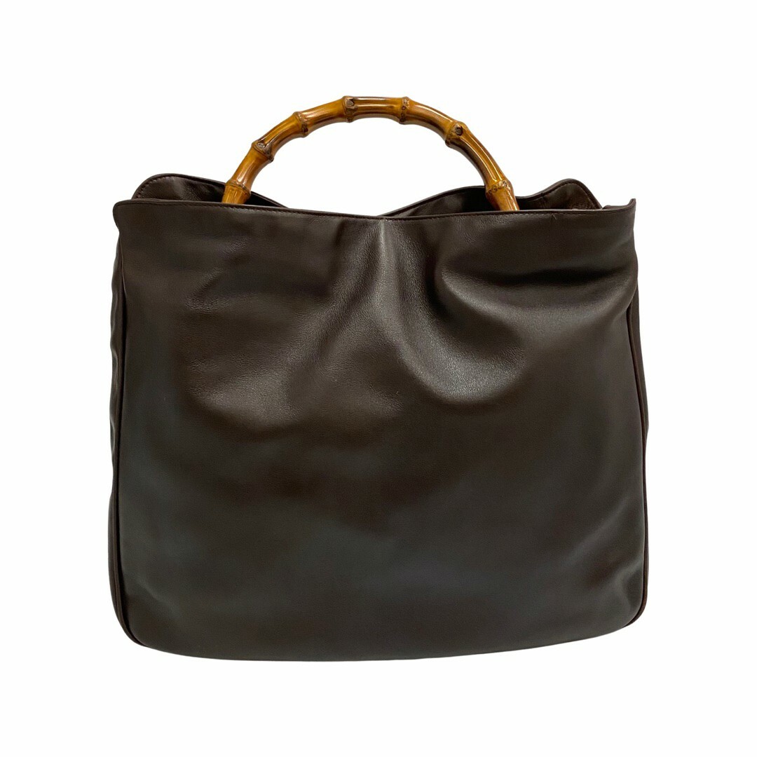 Gucci - 極 美品 袋付 GUCCI グッチ バンブー 金具 レザー 本革 2way