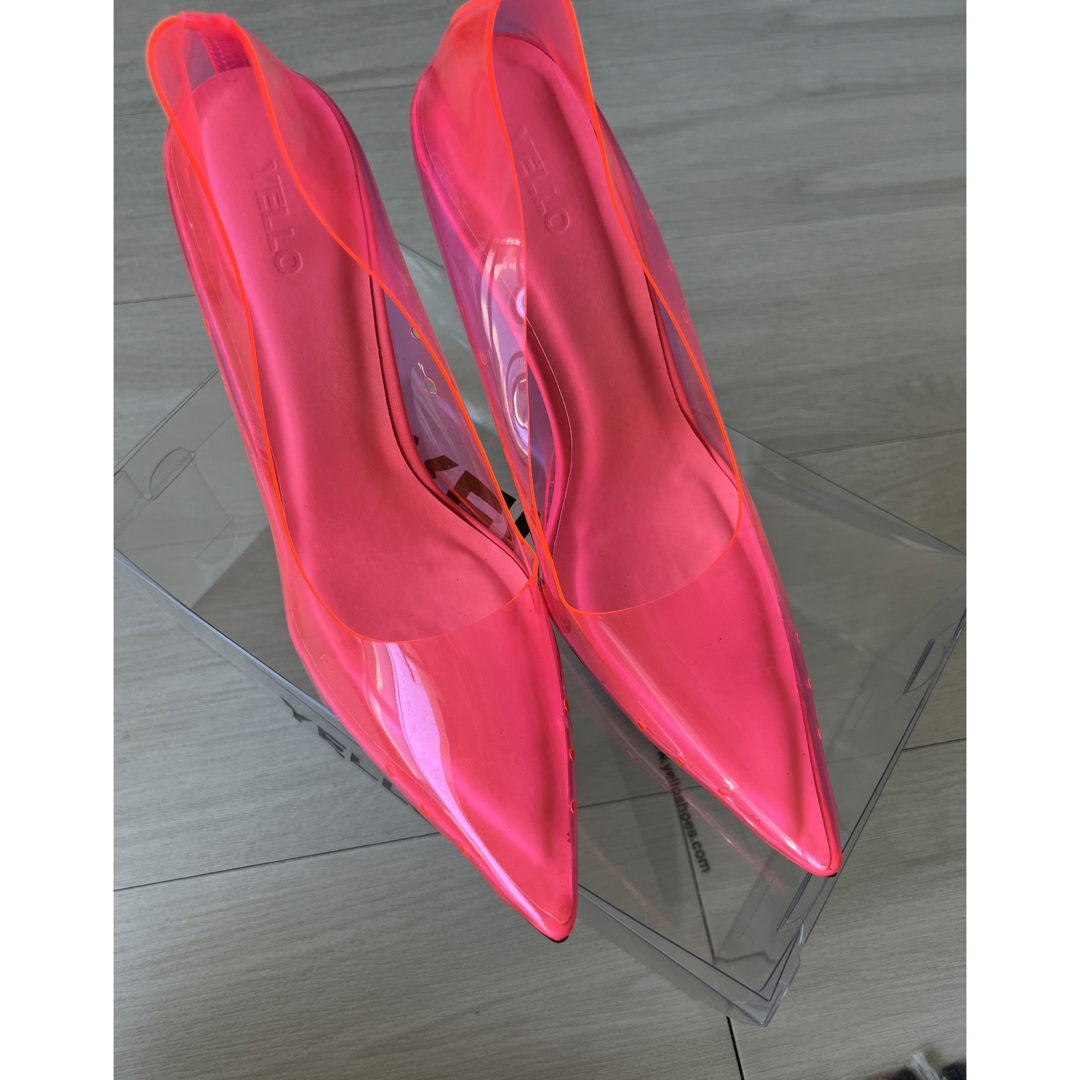 Yellow boots(イエローブーツ)のyello サンダル　ヒール　クリアサンダル　ピンク　Barbie レディースの靴/シューズ(ハイヒール/パンプス)の商品写真