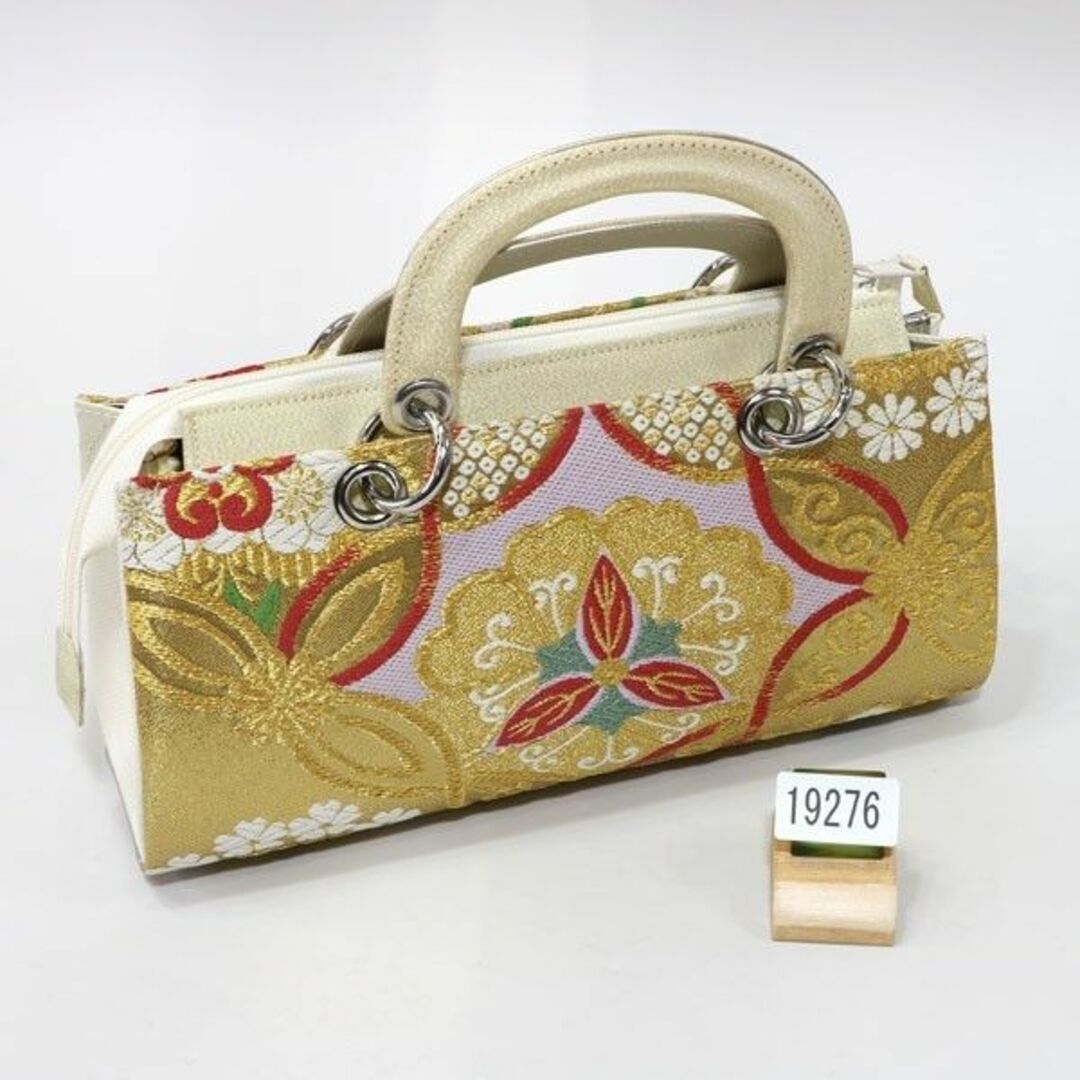 草履バッグセット 正絹帯地 Lサイズ 彩小径 和装着物 NO19276