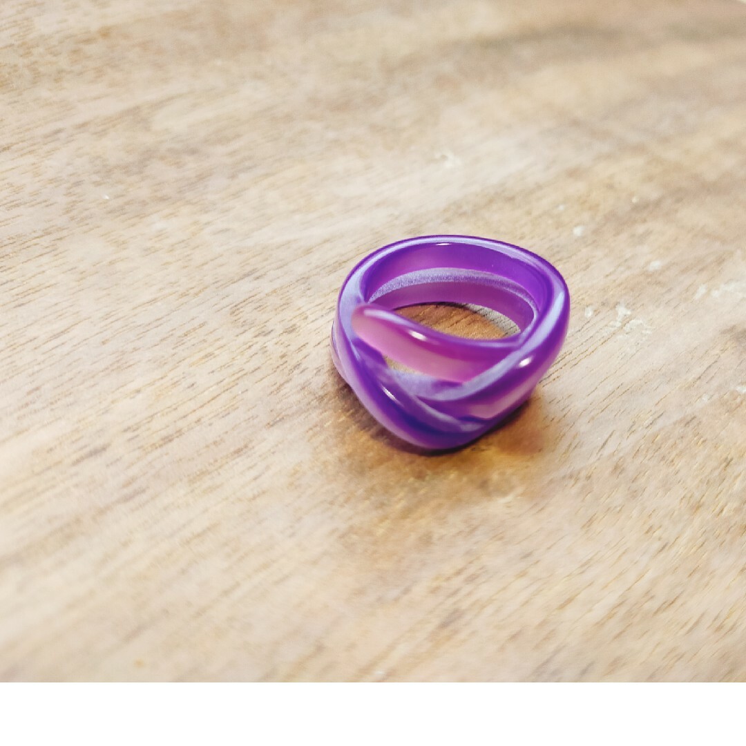指輪　3つセット　パープル レディースのアクセサリー(リング(指輪))の商品写真