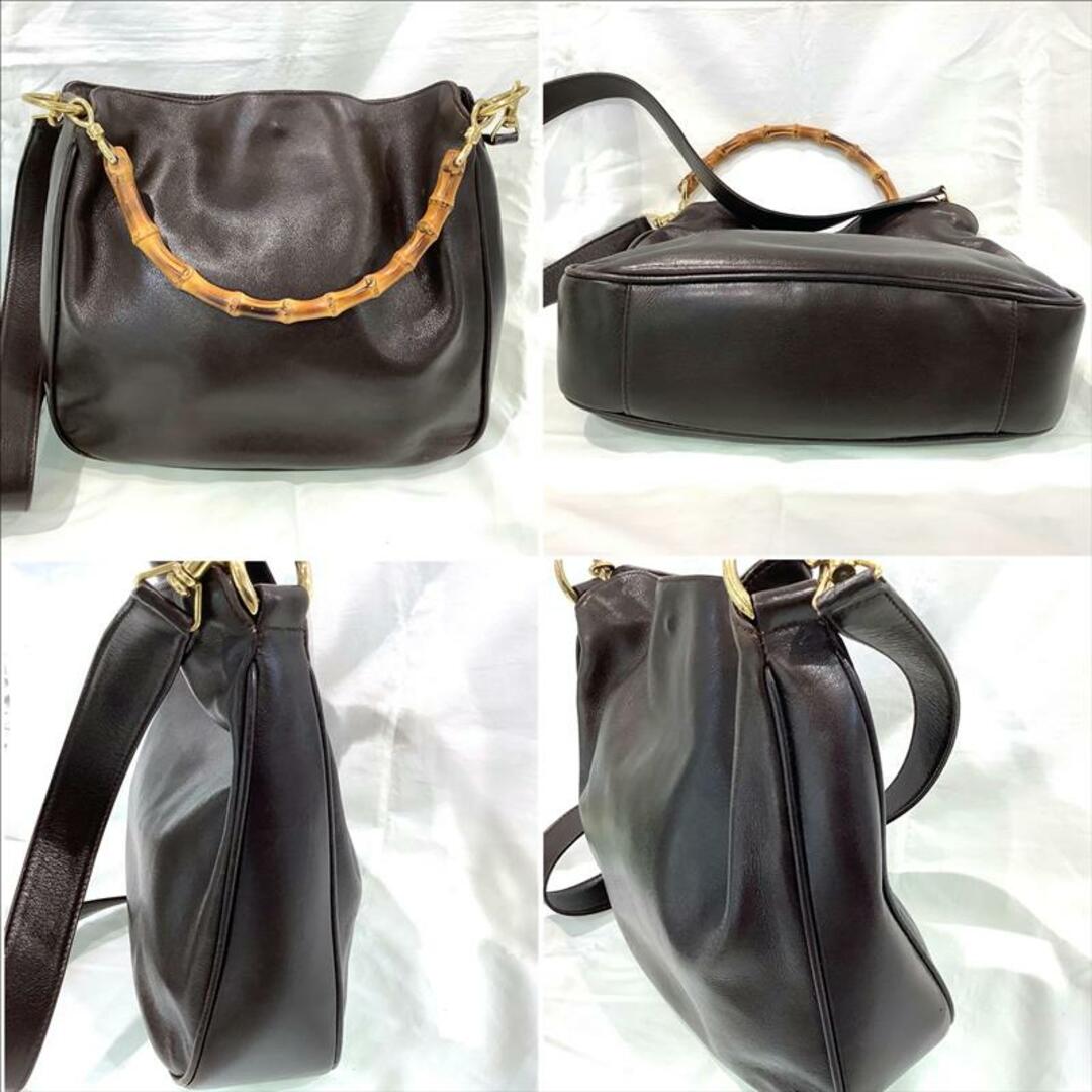売り販促品 GUCCI バンブー レザー 2WAY バッグ ジャンク【中古】KB