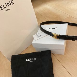 celine - 新品!スモール トリオンフベルト / スムースカーフスキン 80