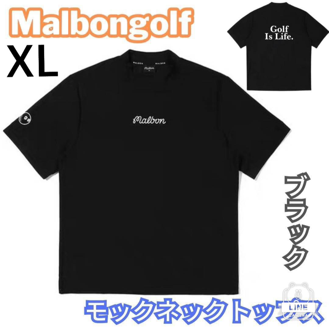 マルボンゴルフ メンズ トップス  ブラック Tシャツ ゴルフウェア XL