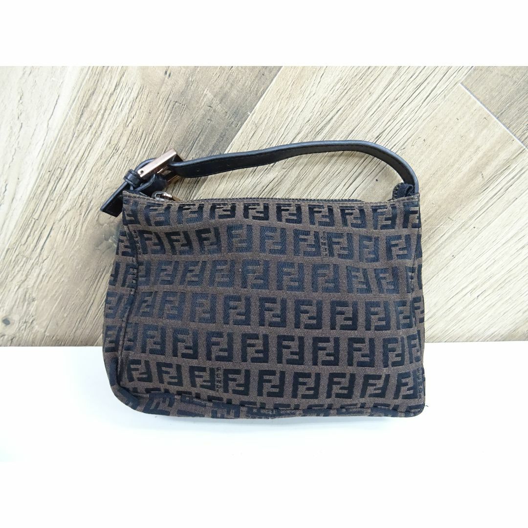 FENDI - K広033/ FENDI ズッカ キャンバス レザー 8N0001 ミニバッグ