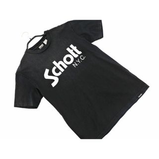 ショット(schott)のSCHOTT ショット ロゴ プリント 半袖 Tシャツ sizeS/黒 ■◆ メンズ(Tシャツ/カットソー(半袖/袖なし))