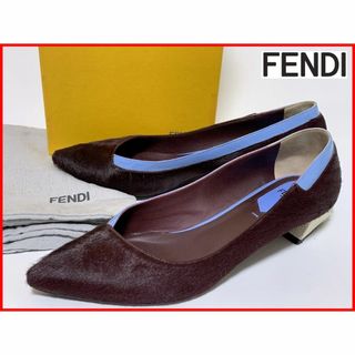 フェンディ(FENDI)のフェンディ 35≒22cm パンプス 箱付 パープル ベロア？ jtu(ハイヒール/パンプス)