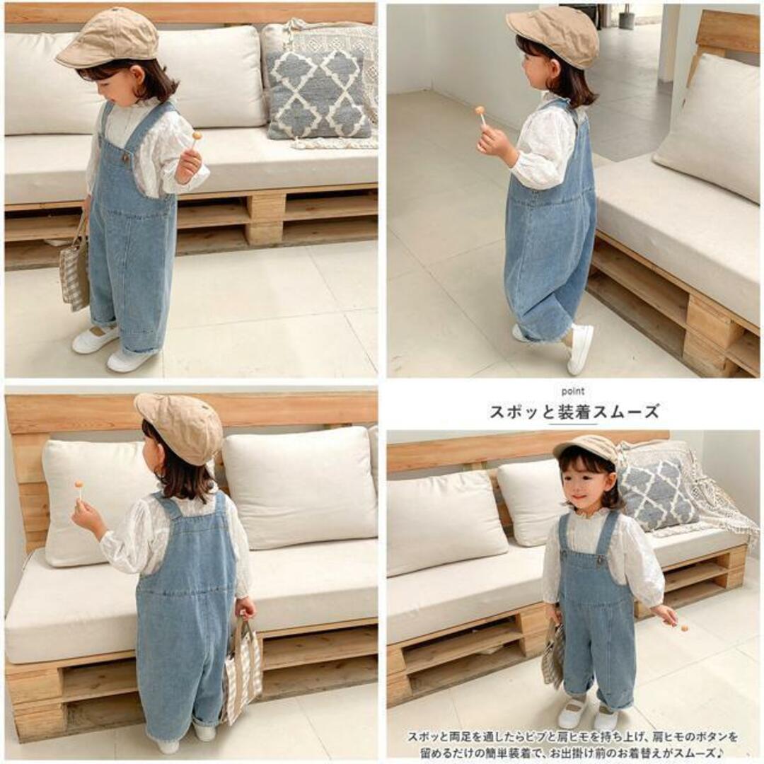 【並行輸入】オーバーオール キッズ デニム zm20025 キッズ/ベビー/マタニティのキッズ服女の子用(90cm~)(ワンピース)の商品写真