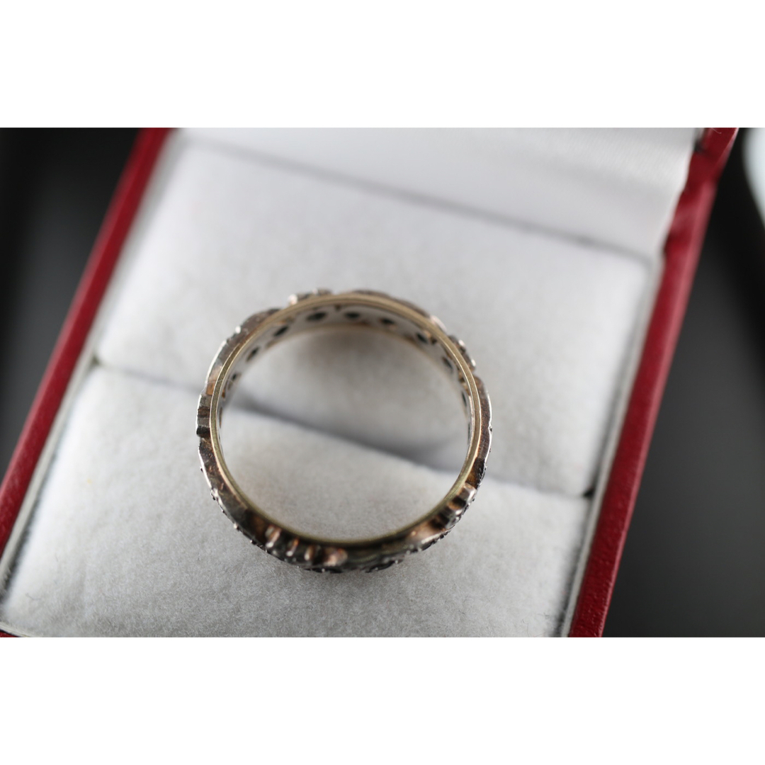 絶品 ビンテージ レディース ゴールド シルバー リング 指輪 375 J123 レディースのアクセサリー(リング(指輪))の商品写真