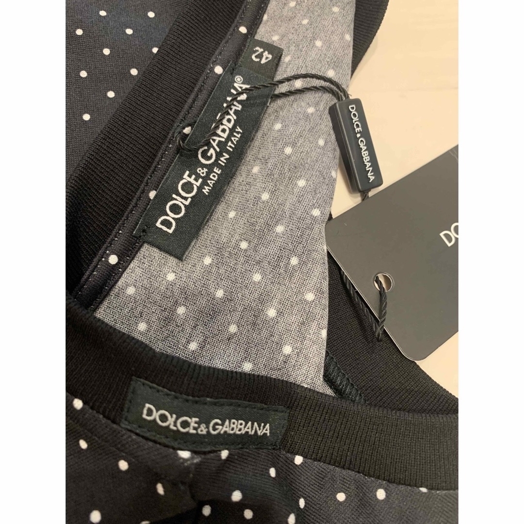 DOLCE&GABBANA(ドルチェアンドガッバーナ)のDOLCE &GABBANA ドット柄　Tシャツ　新品未使用 レディースのトップス(Tシャツ(半袖/袖なし))の商品写真