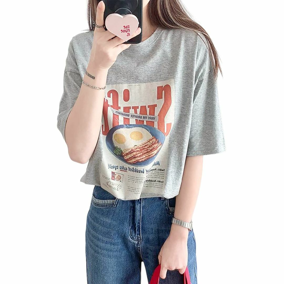 KumiModa Tシャツ レディース トップス ファッション クルーネック グ