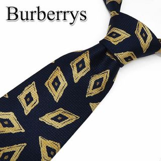 バーバリー(BURBERRY)の美品 Burberrys バーバリー ネクタイ  紺 × 黄　BURBERRY(ネクタイ)