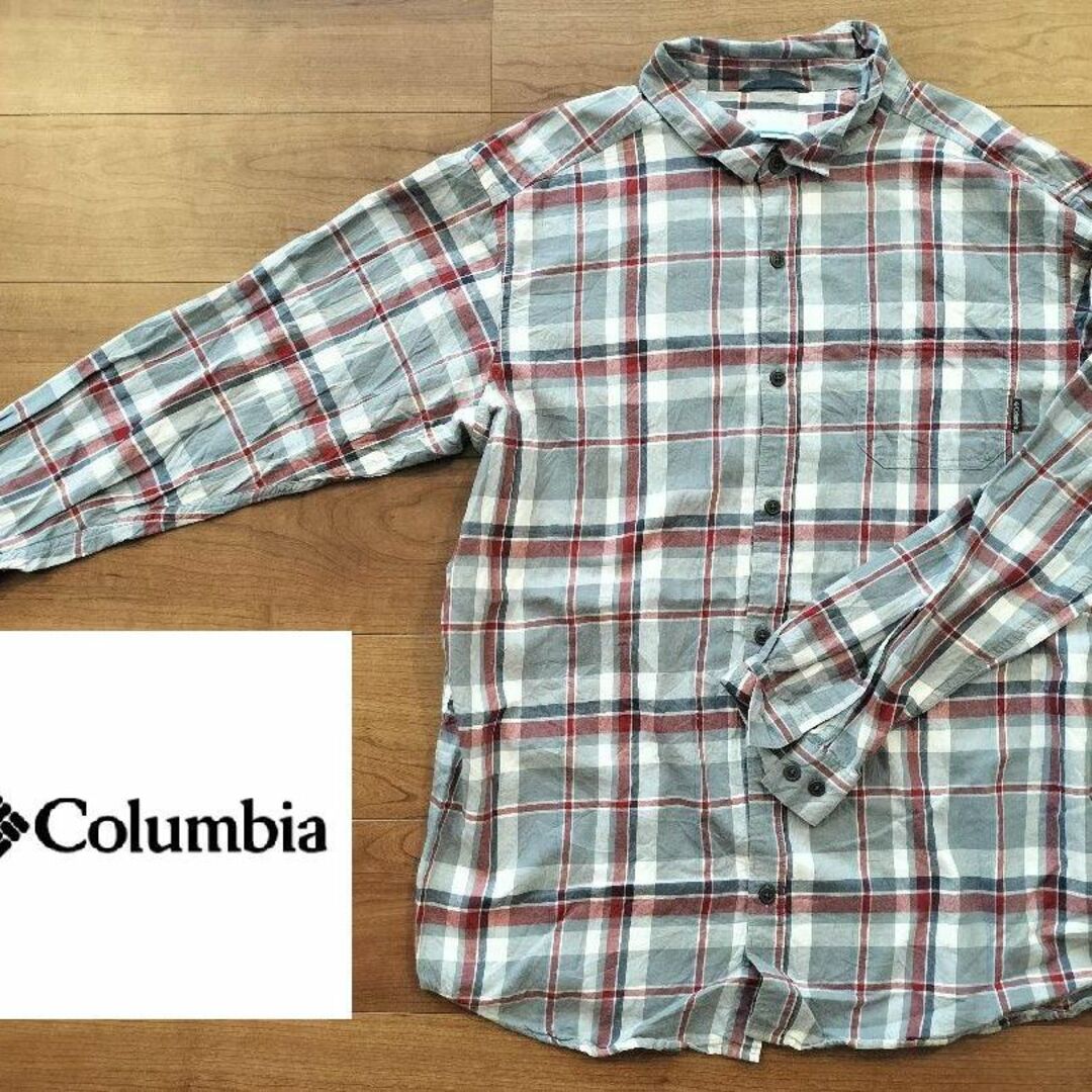 Columbia コロンビア 長袖シャツ　チェック　　XXL　オーバーサイズ