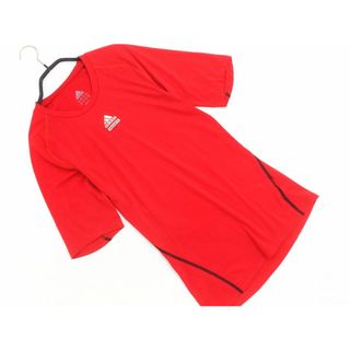 アディダス(adidas)のadidas アディダス トレーニングウェア カットソー sizeS/赤 ■◆ メンズ(Tシャツ/カットソー(七分/長袖))