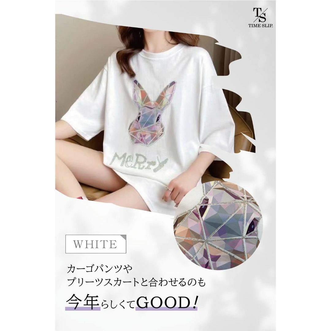 TIME SLIP タイムスリップ レディース Tシャツ シャツ ゆったり ビッ