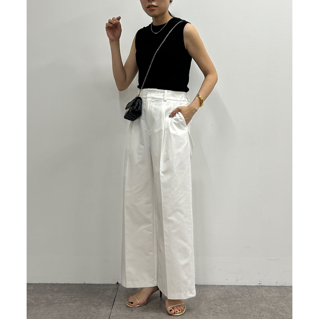 Loungedress ラウンジドレス ノースリニット タンクトップ 黒 Loungedress ラウンジドレス ノースリニット タンクトップ 黒