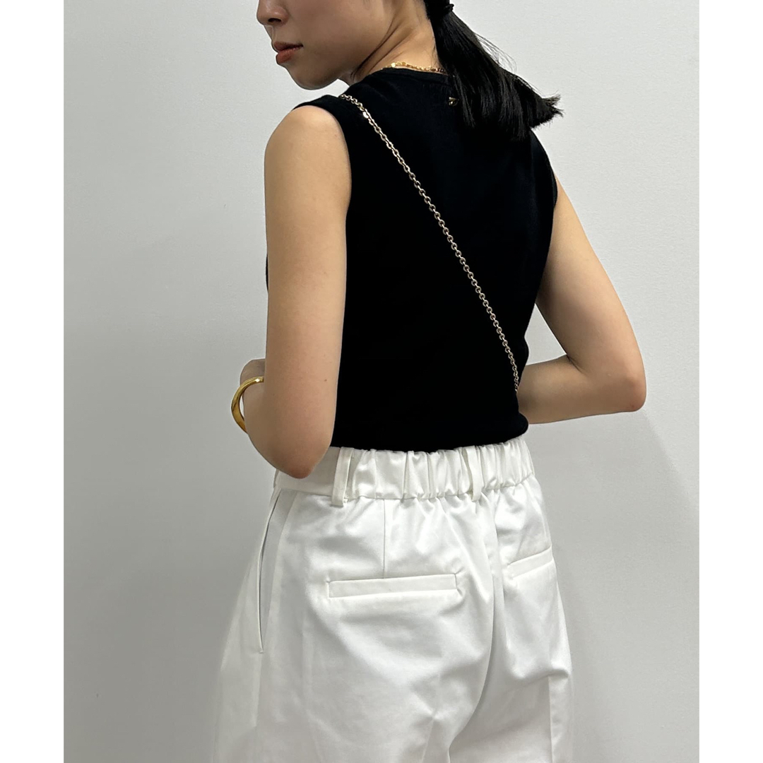 Loungedress ラウンジドレス ノースリニット タンクトップ 黒 Loungedress ラウンジドレス ノースリニット タンクトップ 黒